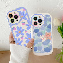 Load image into Gallery viewer, Flower Phone Case For iPhone 11 Case iPhone 13 14 Pro Max Funda iPhone 12 Phone Case iPhone11 iPhone14 Matte Soft TPU Back Cover
