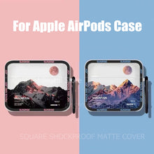 画像をギャラリービューアに読み込む, Retro Snow Mountain Transparent Clear Funda For Apple AirPods Case Wireless Earphone Accessories For Airpod
