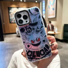 Carica l&#39;immagine nel visualizzatore di Gallery, Anime Cartoon Pokémon Gengar Laser Phone Cases For iPhone 14 13 12 11 Pro Max XR XS MAX X Couple Anti-drop Soft Back Cover Gift

