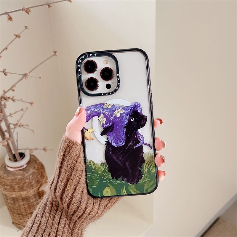 CASETIFY Flower Magnetic Magsafe Wireless Charging Cases for IPhone 11 12 13 14 Pro Max Hard Case Shockproof Back Cover