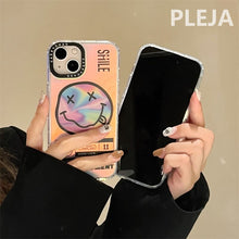 Lade das Bild in den Galerie-Viewer, Fashion Irregular Smile Laser Cute Phone Case For iPhone 14 Plus 11 12 13 Pro Max 14 Pro Cover Silicone Shockproof Cases Funda
