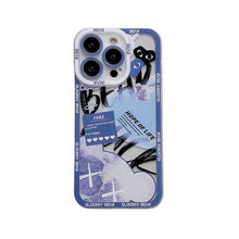 Cargar imagen en el visor de la galería, Painted Bear Transparent Tpu Soft Phone Shockproof Case For Iphone 14 13 12 11 Pro Max  Lens Protection Phone Case
