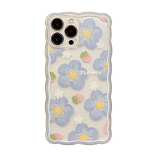 Load image into Gallery viewer, Retro sweet summer oil painting flower art transparent Phone Case For iPhone 13 11 12 Pro Max XR Xs Case Cute Cover

