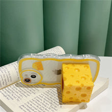 Carica l&#39;immagine nel visualizzatore di Gallery, 3D Stress Reliever Funny Cheese Phone Case For iPhone
